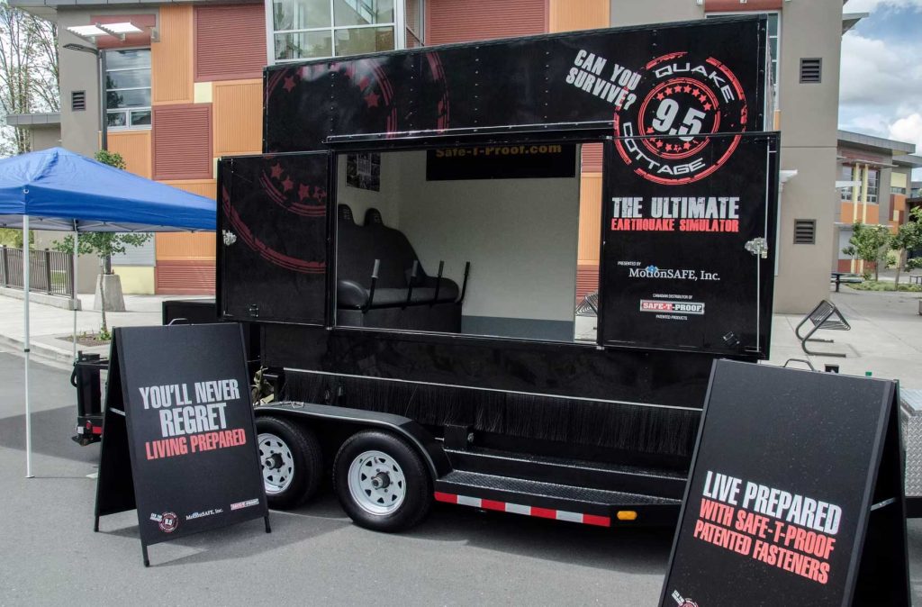 QuakeCottage interior view of simulator